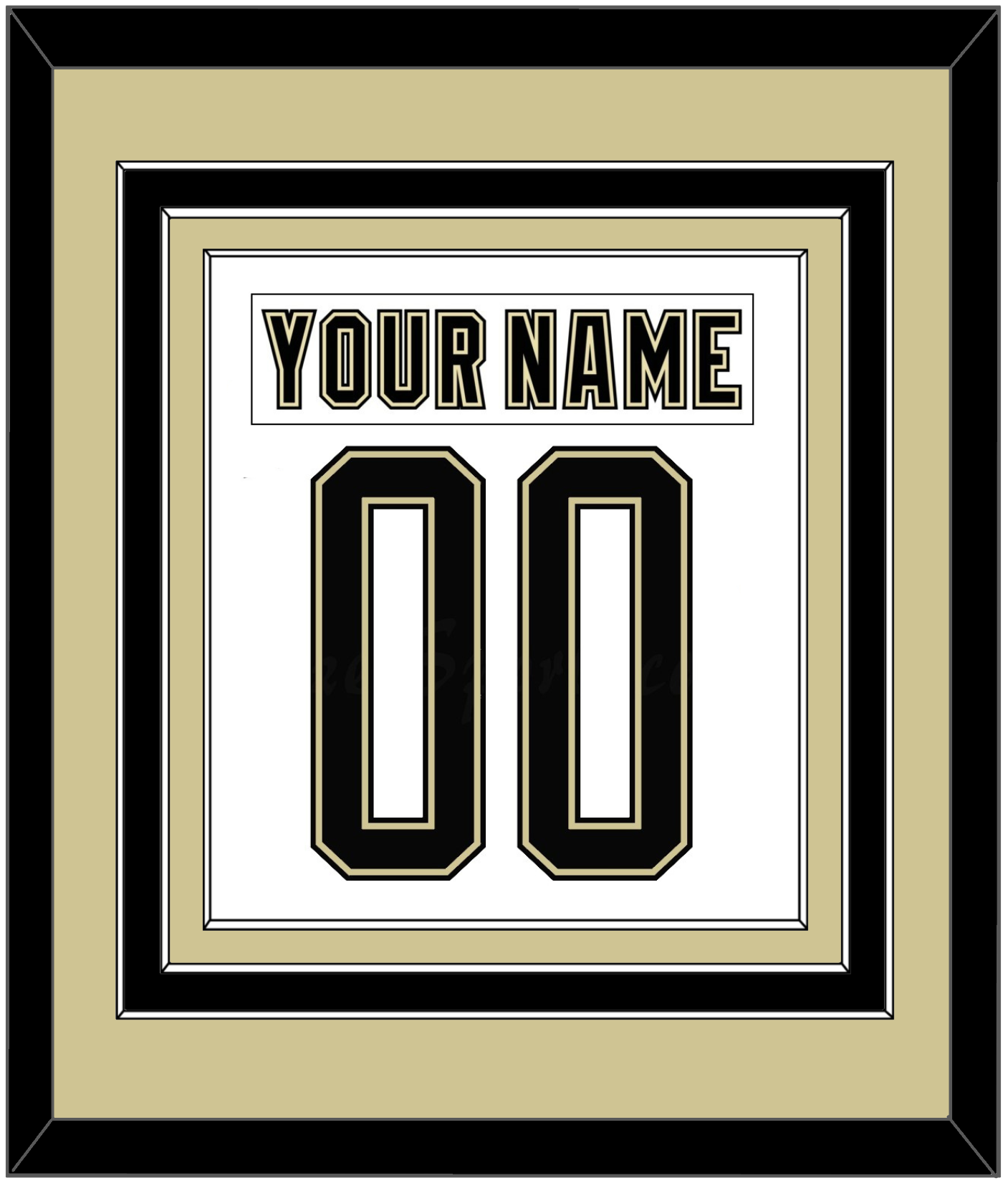 Pittsburgh Nameplate & Number (Back) Combined - 2014 Stadium Series White - Premier Tier 3