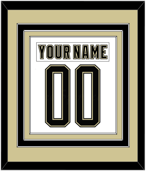 Pittsburgh Nameplate & Number (Back) Combined - 2014 Stadium Series White - Triple Mat 3