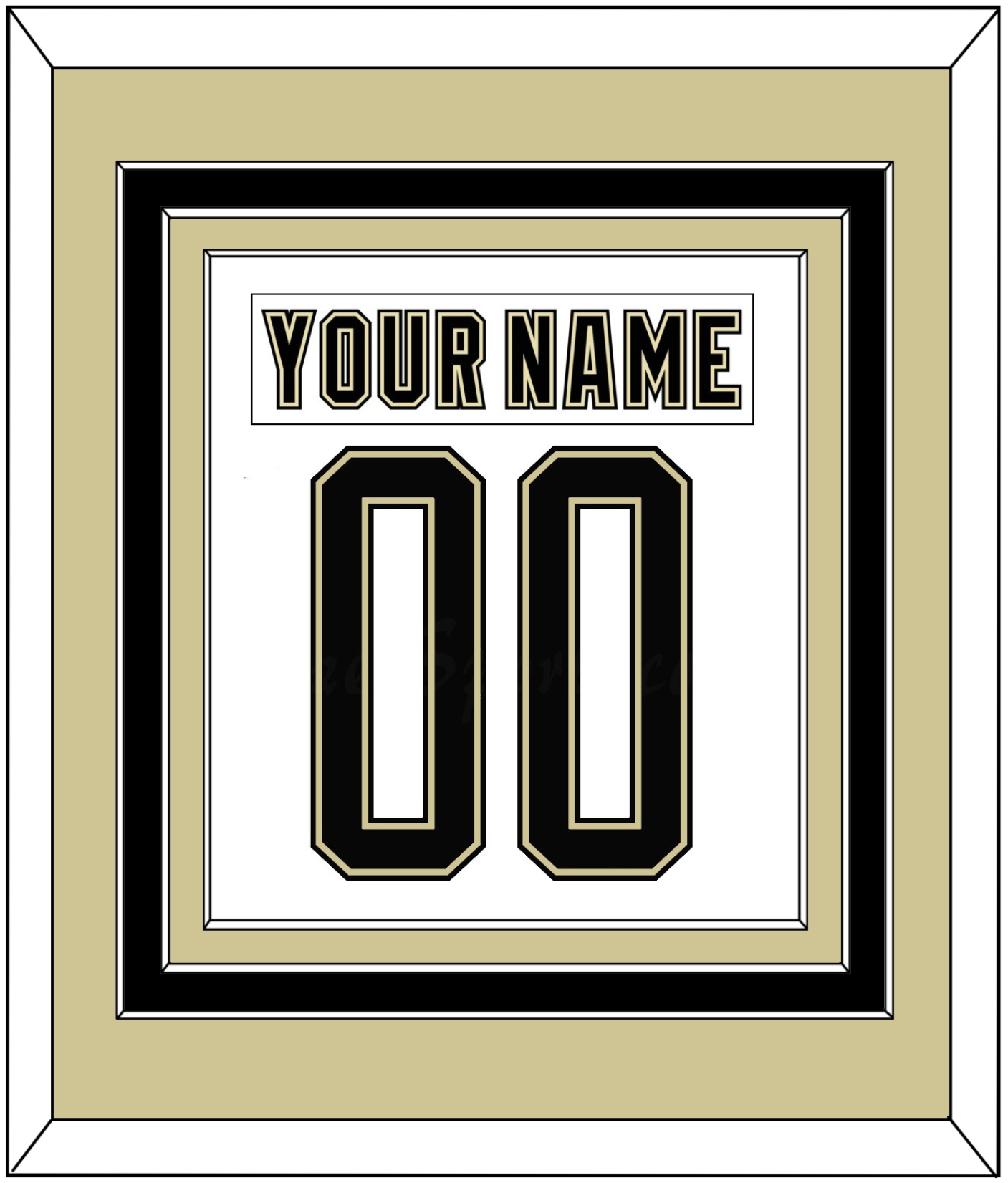 Pittsburgh Nameplate & Number (Back) Combined - 2014 Stadium Series White - Premier Tier 3