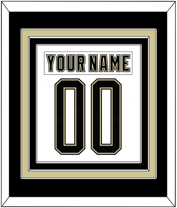 Pittsburgh Nameplate & Number (Back) Combined - 2014 Stadium Series White - Triple Mat 2