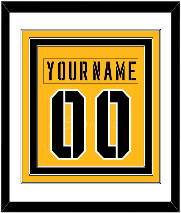 Pittsburgh Nameplate & Number (Back) Combined - 2017 Stadium Series Gold - Triple Mat 1