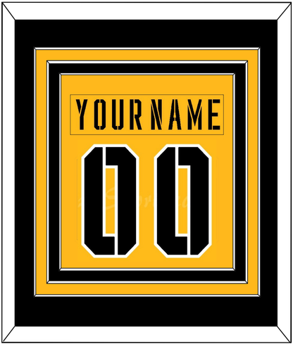 Pittsburgh Nameplate & Number (Back) Combined - 2017 Stadium Series Gold - Premier Tier 2