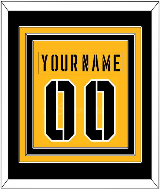 Pittsburgh Nameplate & Number (Back) Combined - 2017 Stadium Series Gold - Premier Tier 2