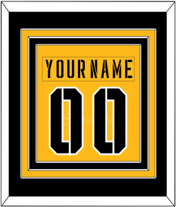 Pittsburgh Nameplate & Number (Back) Combined - 2017 Stadium Series Gold - Triple Mat 2