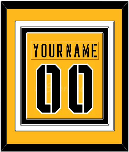 Pittsburgh Nameplate & Number (Back) Combined - 2017 Stadium Series Gold - Premier Tier 3