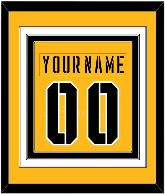 Pittsburgh Nameplate & Number (Back) Combined - 2017 Stadium Series Gold - Triple Mat 3