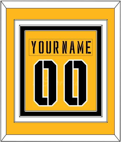 Pittsburgh Nameplate & Number (Back) Combined - 2017 Stadium Series Gold - Premier Tier 3