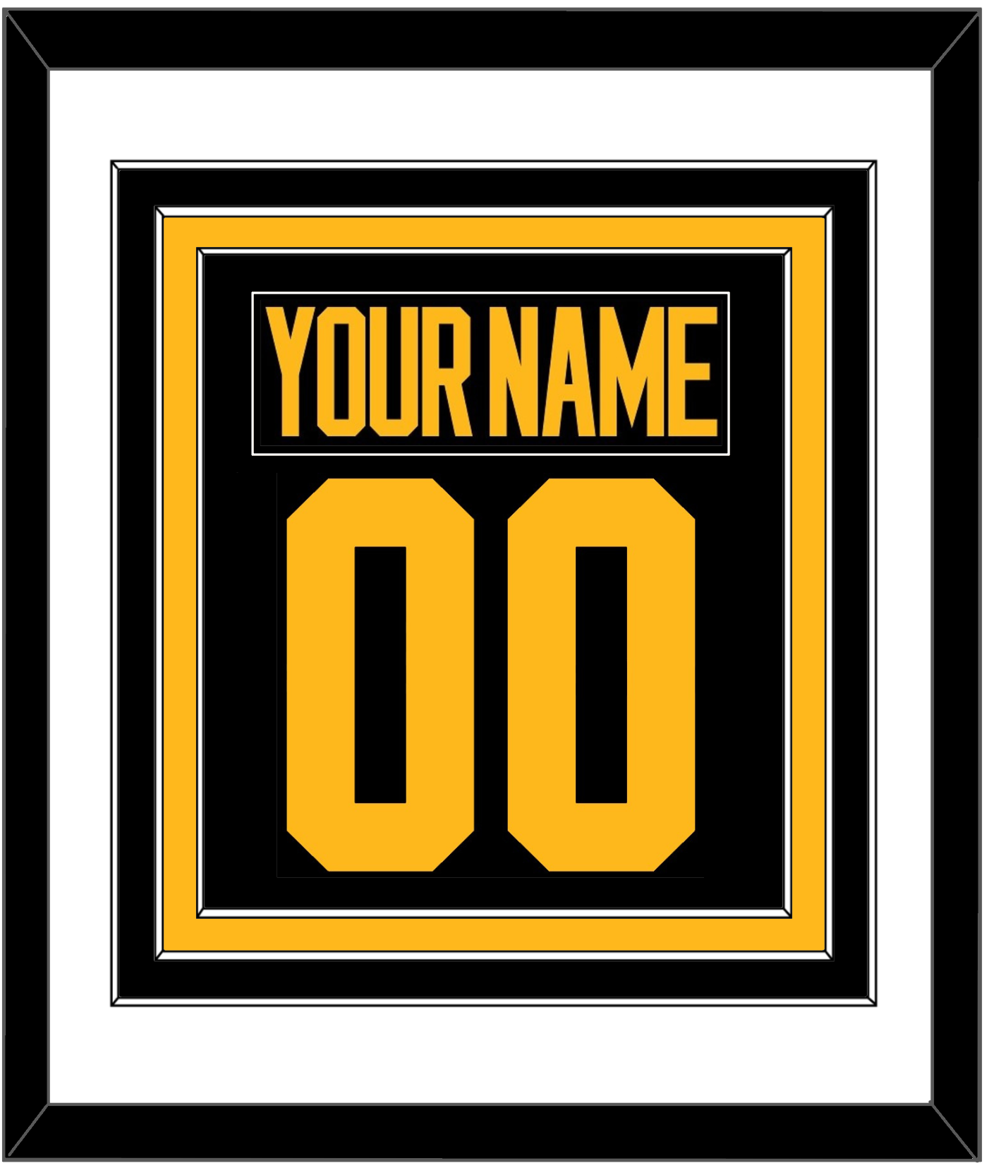 Pittsburgh Nameplate & Number (Back) Combined - 2019 Stadium Series Black - Premier Tier 1