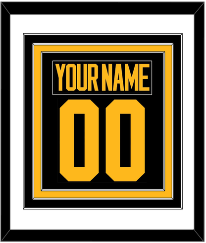 Pittsburgh Nameplate & Number (Back) Combined - 2019 Stadium Series Black - Premier Tier 1
