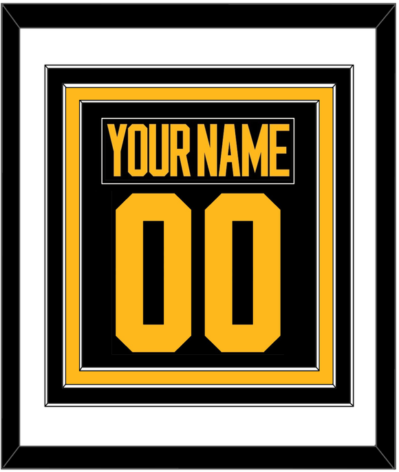 Pittsburgh Nameplate & Number (Back) Combined - 2019 Stadium Series Black - Triple Mat 1