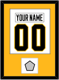 Pittsburgh Nameplate & Number (Back) Combined, With A Stanley Cup Finals Patch - Home White (1988-1992) - Single Mat 2