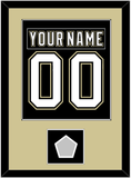 Pittsburgh Nameplate & Number (Back) Combined, With A Stanley Cup Finals Patch - Home Black (2007-2016) - Single Mat 2