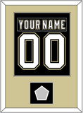 Pittsburgh Nameplate & Number (Back) Combined, With A Stanley Cup Finals Patch - Home Black (2007-2016) - Single Mat 2