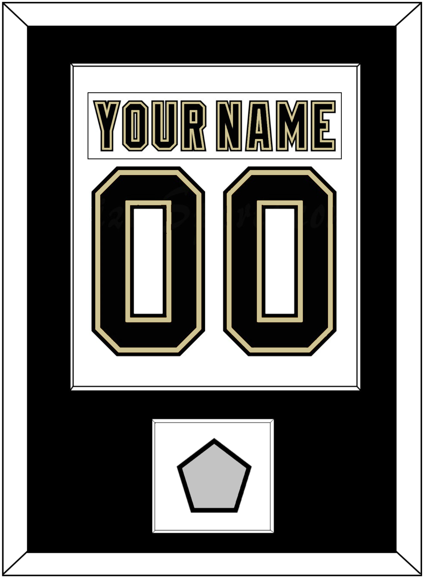 Pittsburgh Nameplate & Number (Back) Combined, With A Stanley Cup Finals Patch - Road White (2007-2016) - Essential Tier 1