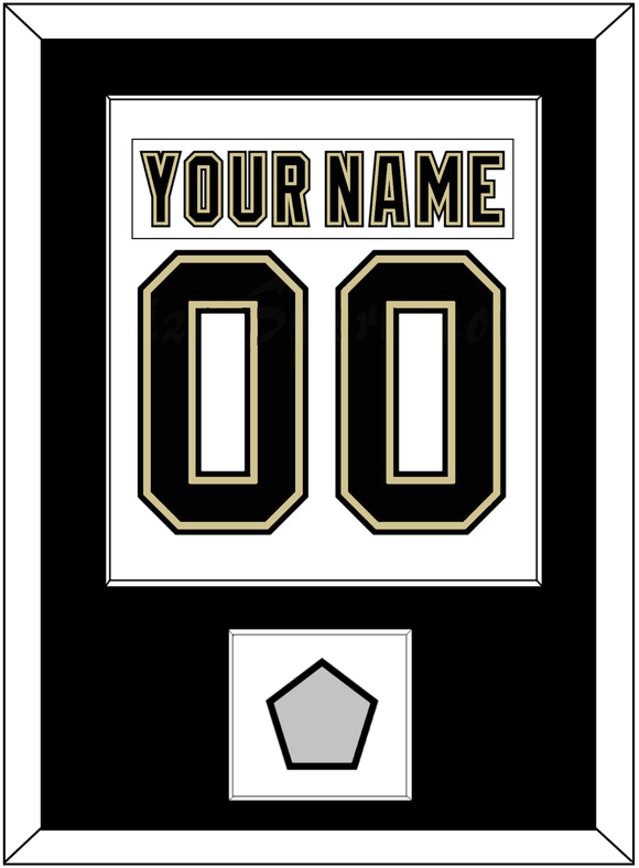 Pittsburgh Nameplate & Number (Back) Combined, With A Stanley Cup Finals Patch - Road White (2007-2016) - Single Mat 1