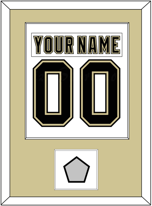 Pittsburgh Nameplate & Number (Back) Combined, With A Stanley Cup Finals Patch - Road White (2007-2016) - Essential Tier 2