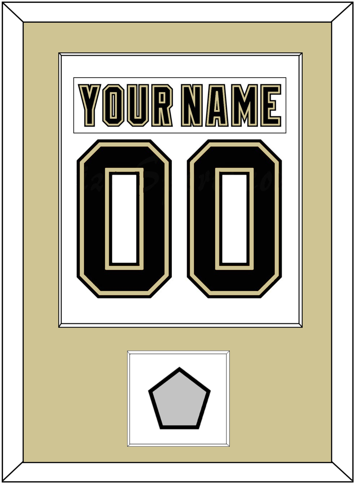 Pittsburgh Nameplate & Number (Back) Combined, With A Stanley Cup Champions Patch - Road White (2007-2016) - Essential Tier 2