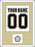 Pittsburgh Nameplate & Number (Back) Combined, With A Stanley Cup Champions Patch - Road White (2007-2016) - Single Mat 2