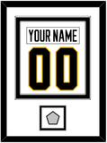 Pittsburgh Nameplate & Number (Back) Combined, With A Stanley Cup Champions Patch - Road White - Double Mat 2