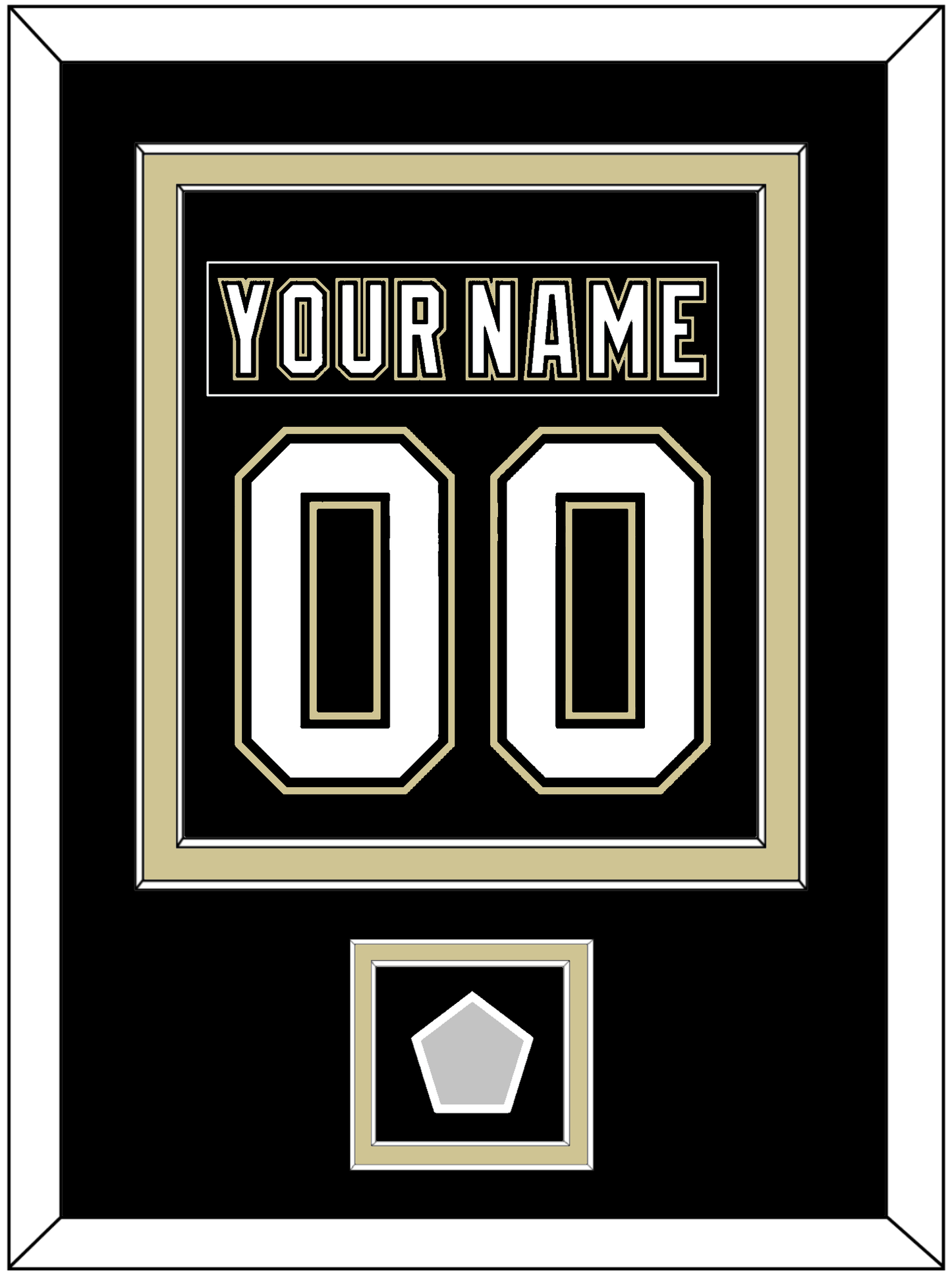 Pittsburgh Nameplate & Number (Back) Combined, With A Stanley Cup Finals Patch - Home Black (2007-2016) - Signature Tier 2