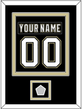 Pittsburgh Nameplate & Number (Back) Combined, With A Stanley Cup Champions Patch - Home Black (2007-2016) - Double Mat 2