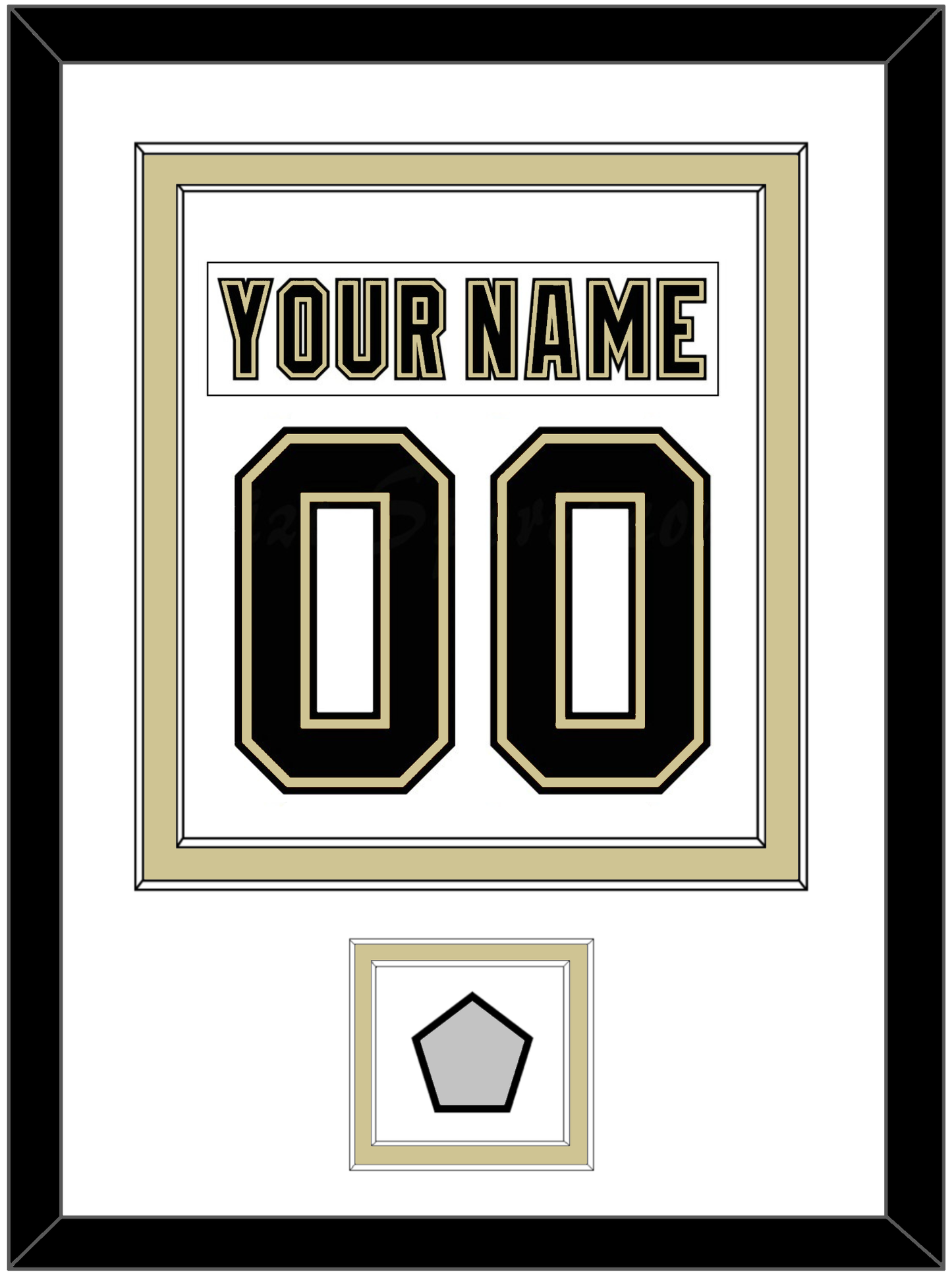 Pittsburgh Nameplate & Number (Back) Combined, With A Stanley Cup Finals Patch - Road White (2007-2016) - Signature Tier 1