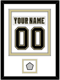 Pittsburgh Nameplate & Number (Back) Combined, With A Stanley Cup Champions Patch - Road White (2007-2016) - Double Mat 1