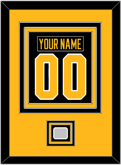 Pittsburgh Nameplate & Number (Back) Combined, With A Stanley Cup Finals Patch - Road Black (1988-1992) - Premier Tier 3