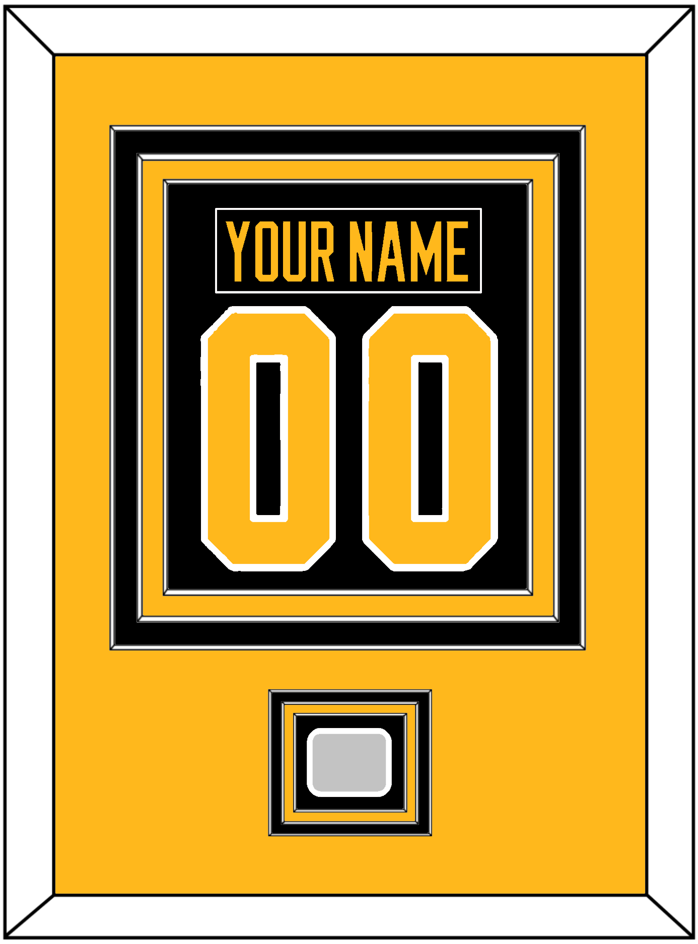Pittsburgh Nameplate & Number (Back) Combined, With A Stanley Cup Finals Patch - Home Black - Premier Tier 3
