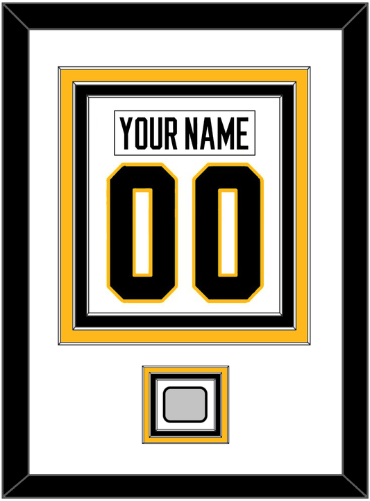 Pittsburgh Nameplate & Number (Back) Combined, With A Stanley Cup Finals Patch - Road White - Premier Tier 1