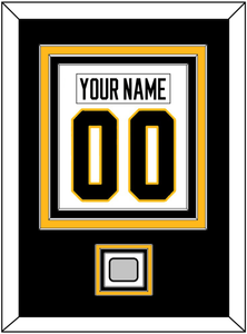 Pittsburgh Nameplate & Number (Back) Combined, With A Stanley Cup Champions Patch - Road White - Triple Mat 2