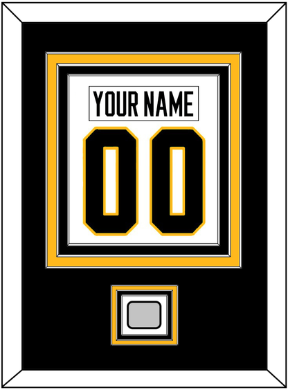 Pittsburgh Nameplate & Number (Back) Combined, With A Stanley Cup Finals Patch - Road White - Premier Tier 2