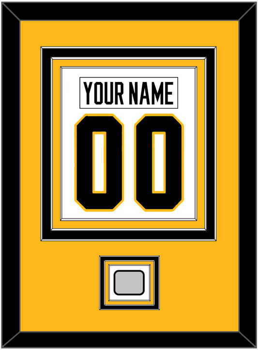 Pittsburgh Nameplate & Number (Back) Combined, With A Stanley Cup Finals Patch - Road White - Premier Tier 3