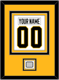 Pittsburgh Nameplate & Number (Back) Combined, With A Stanley Cup Champions Patch - Home White (1988-1992) - Triple Mat 3