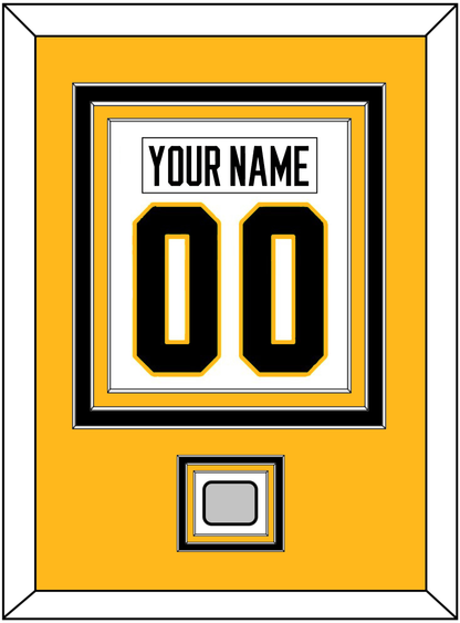 Pittsburgh Nameplate & Number (Back) Combined, With A Stanley Cup Finals Patch - Road White - Premier Tier 3