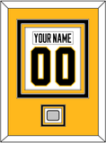 Pittsburgh Nameplate & Number (Back) Combined, With A Stanley Cup Champions Patch - Home White (1988-1992) - Triple Mat 3