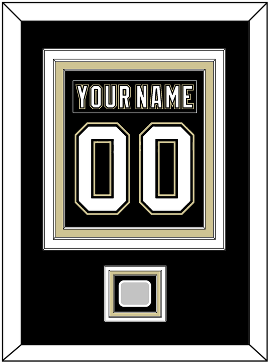 Pittsburgh Nameplate & Number (Back) Combined, With A Stanley Cup Finals Patch - Home Black (2007-2016) - Premier Tier 2