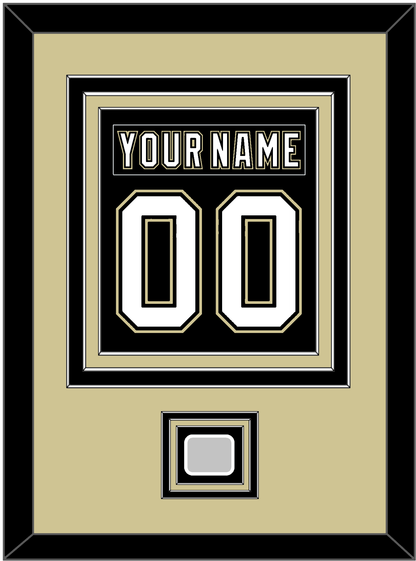 Pittsburgh Nameplate & Number (Back) Combined, With A Stanley Cup Finals Patch - Home Black (2007-2016) - Premier Tier 3