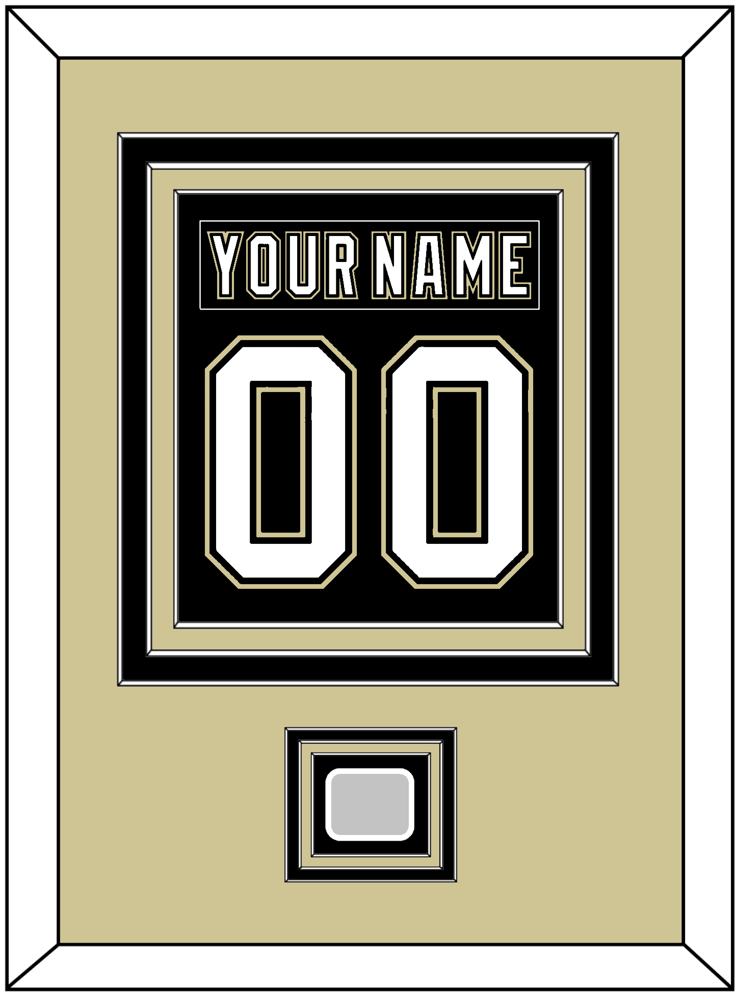 Pittsburgh Nameplate & Number (Back) Combined, With A Stanley Cup Finals Patch - Home Black (2007-2016) - Premier Tier 3