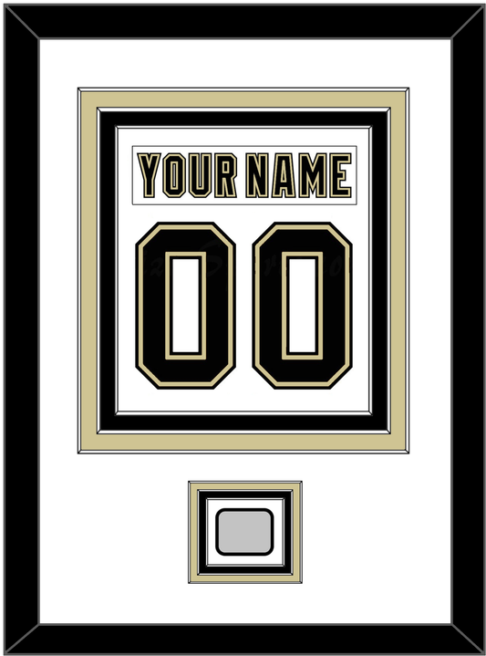Pittsburgh Nameplate & Number (Back) Combined, With A Stanley Cup Finals Patch - Road White (2007-2016) - Premier Tier 1