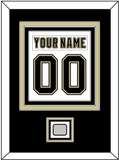 Pittsburgh Nameplate & Number (Back) Combined, With A Stanley Cup Finals Patch - Road White (2007-2016) - Triple Mat 2