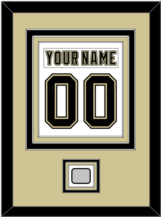 Pittsburgh Nameplate & Number (Back) Combined, With A Stanley Cup Finals Patch - Road White (2007-2016) - Premier Tier 3
