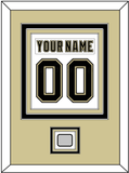 Pittsburgh Nameplate & Number (Back) Combined, With A Stanley Cup Champions Patch - Road White (2007-2016) - Triple Mat 3