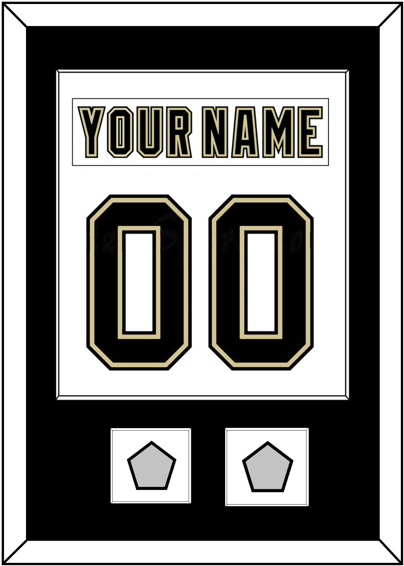 Pittsburgh Nameplate & Number (Back) Combined, With 2 Stanley Cup Finals Patches - Road White (2007-2016) - Essential Tier 1