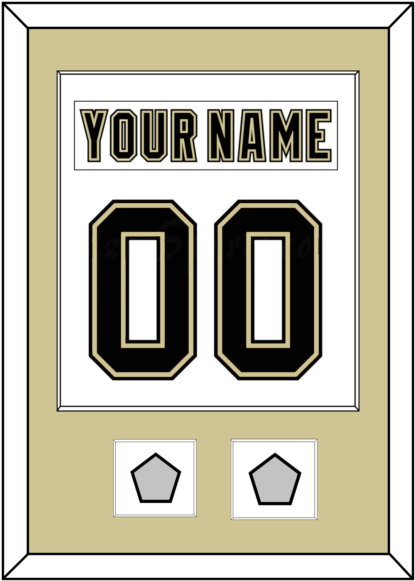 Pittsburgh Nameplate & Number (Back) Combined, With 2 Stanley Cup Finals Patches - Road White (2007-2016) - Essential Tier 2