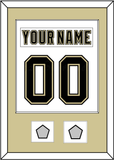 Pittsburgh Nameplate & Number (Back) Combined, With 2 Stanley Cup Champions Patches - Road White (2007-2016) - Single Mat 2