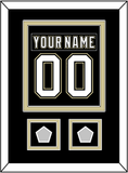 Pittsburgh Nameplate & Number (Back) Combined, With 2 Stanley Cup Finals Patches - Home Black (2007-2016) - Double Mat 2