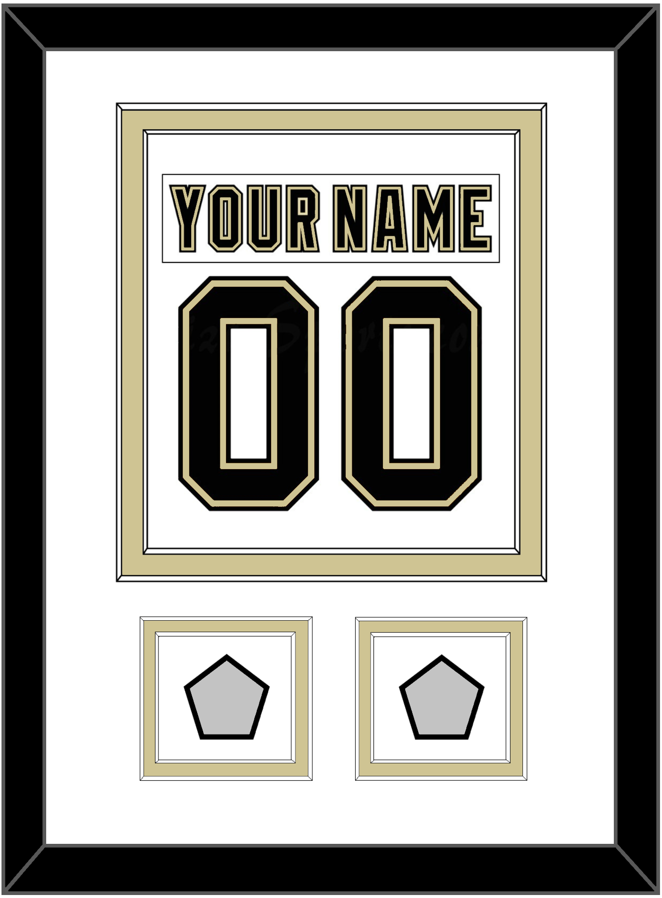 Pittsburgh Nameplate & Number (Back) Combined, With 2 Stanley Cup Champions Patches - Road White (2007-2016) - Signature Tier 1