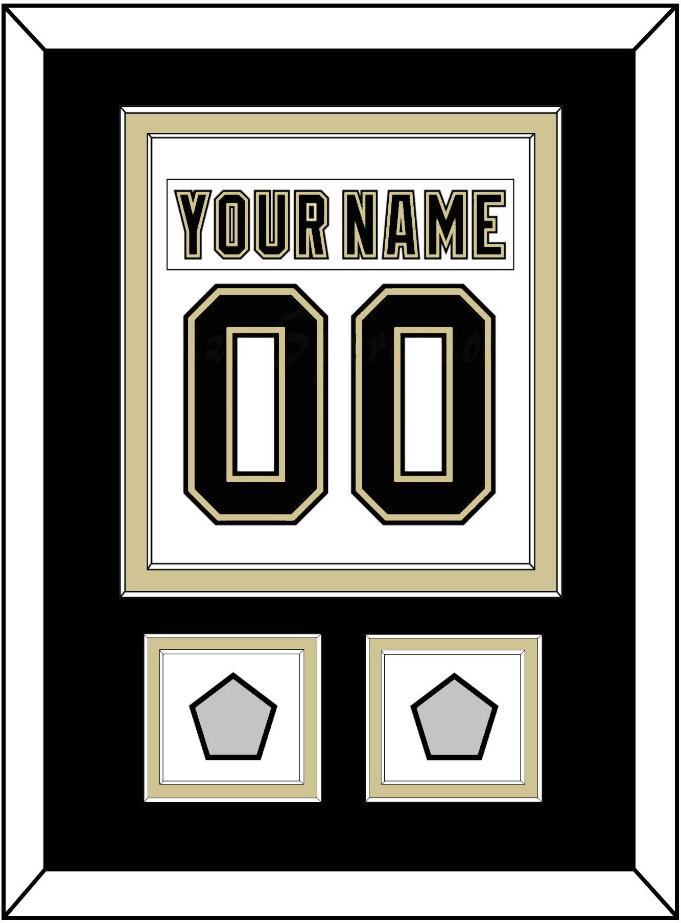 Pittsburgh Nameplate & Number (Back) Combined, With 2 Stanley Cup Finals Patches - Road White (2007-2016) - Signature Tier 2