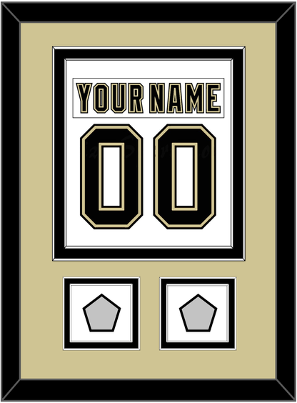 Pittsburgh Nameplate & Number (Back) Combined, With 2 Stanley Cup Finals Patches - Road White (2007-2016) - Signature Tier 3